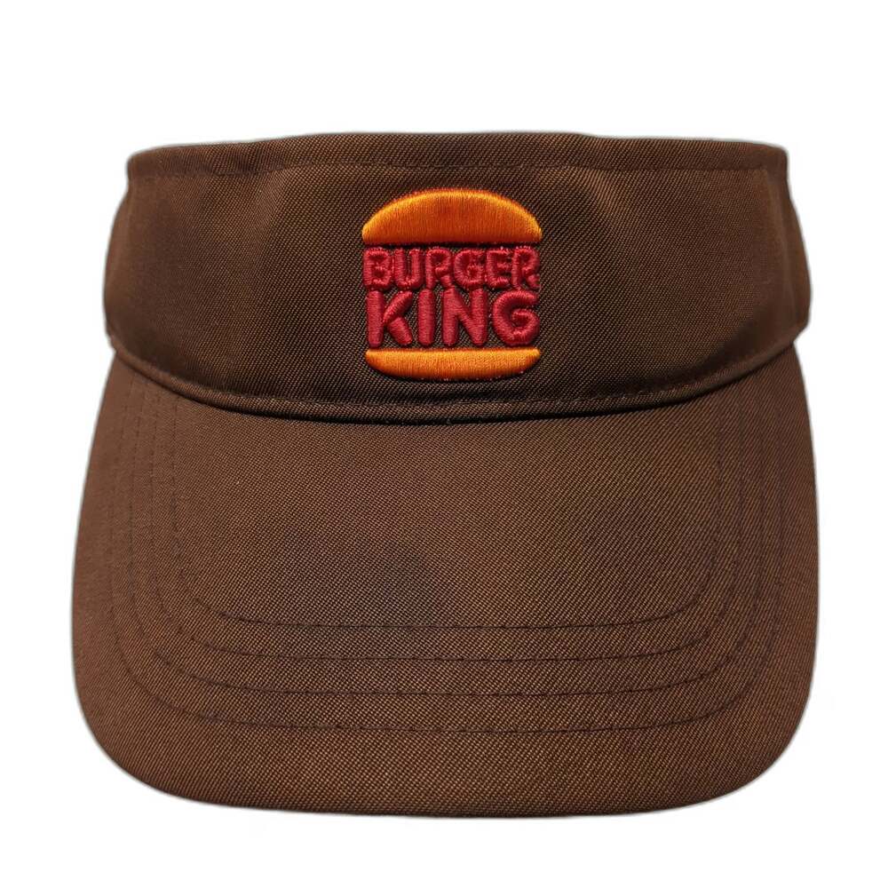 Burger King Visor Brown One Size Crew Snapback Logo Fast Food Restaurant Hat